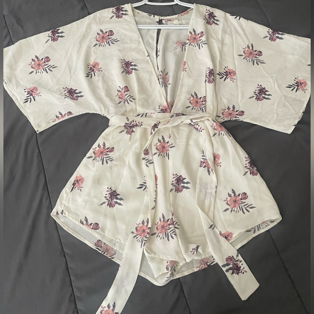 Boho floral mini romper